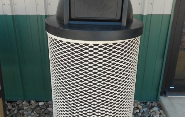 Expanded Metal Trash Can