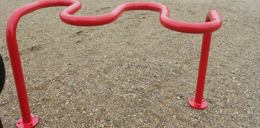 The Twisted Wave Bike Rack