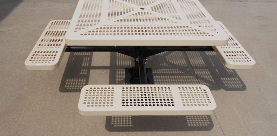 The Square Pedestal Picnic Table