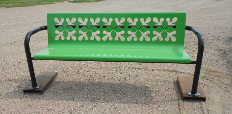Rolled Pedestal Bench (customizable)